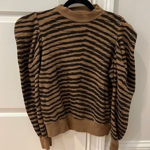 Agolde mock neck puff sleeve sweatshirt